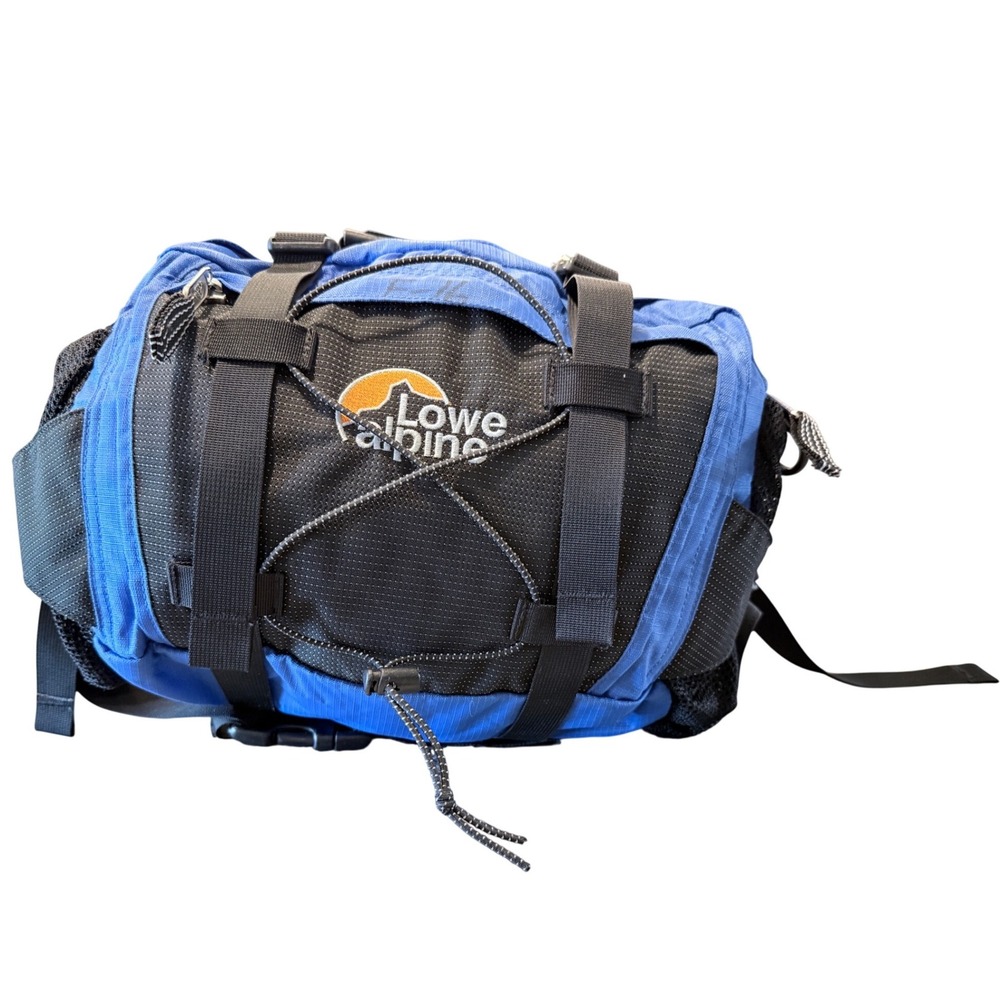 Lowe Alpine Blue Black Lumbar Waist Pack Hiking Fanny Pack Vintage Gorpcore